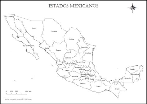 Mapa De M Xico Con Nombres Capitales Y Estados Informaci N Im Genes