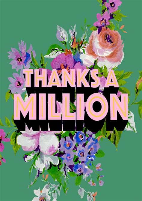 Thanks A Million Greeting Card Cath Tate Cards