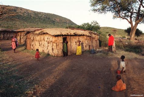 Architectureweek Great Buildings Image Maasai Houses Maasai