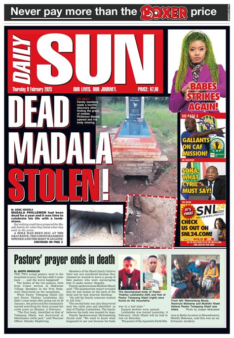 Daily Sun February 09 2023 Newspaper Get Your Digital Subscription