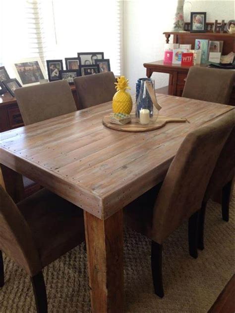 See more ideas about diy table top, diy table, table. DIY Custom-Built Pallet Dining Table Ideas