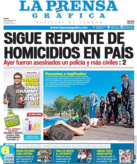 Periódico La Prensa Gráfica El Salvador Periódicos De El Salvador