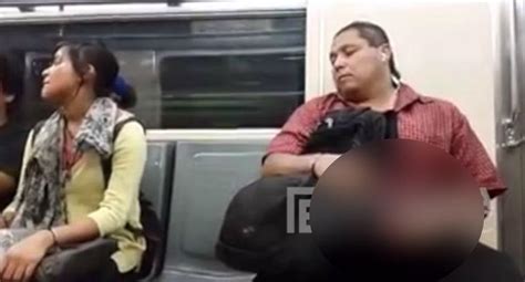 México hombre se masturba a lado de una joven en pleno metro