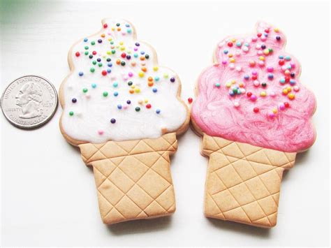 Fake Ice Cream Cone Shaped Sugar Cookie For Display Summer Etsy