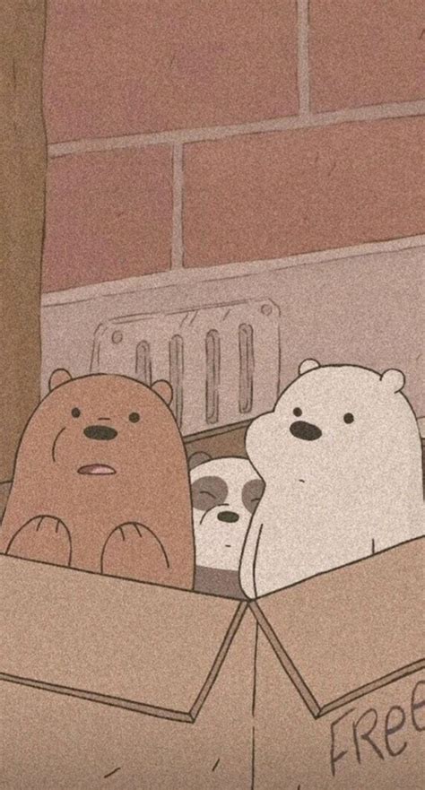 View Peach Pink Aesthetic We Bare Bears Wallpaper