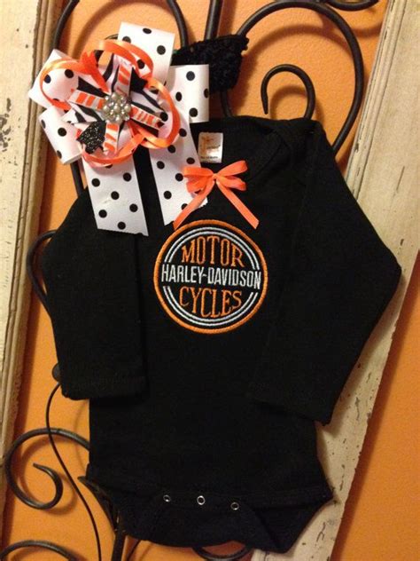 Harley Davidson Motorcycles Baby Onesie And By Creationsbykendal