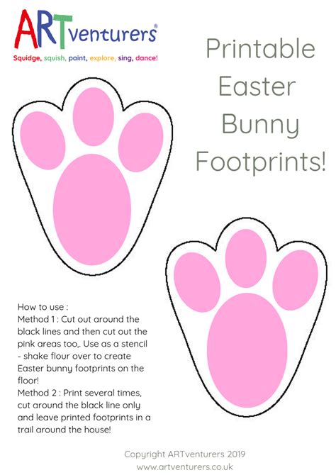 Free printable easter coloring pages with cute pictures for kids and adults to color in. easter bunny footprint template Archives