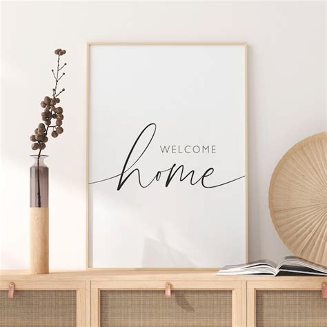 Welcome Home Print Etsy
