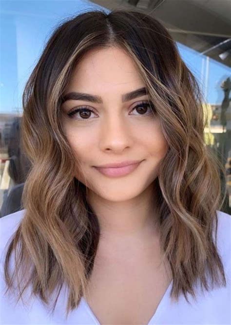Unfortunately, even the best highlights won't avoiding thick bangs and shorter angular styles will soften the face. Cute Face Framing Balayaged Haircut Styles for Women 2019 ...