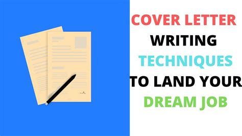 10 cover letter writing actionable techniques learn how to write a cover letter 2020 youtube