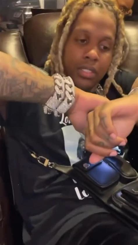 Rapper Lil Durk Listening To His Song Risky Showing Off His Diamond
