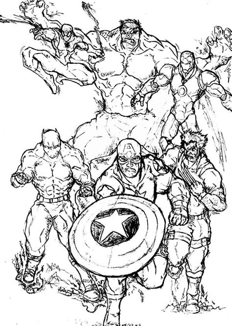Marvel S Amazing Super Hero Squad Coloring Page NetArt In 2020