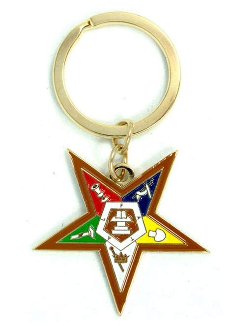 Order of the Eastern Star Masonic Key Chain Gold1 | Etsy | Eastern star, Order of the eastern ...