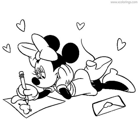 Mickey Mouse Valentines Coloring Pages