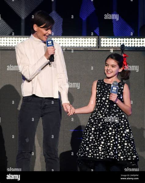 Actress Katie Holmes And Daughter Suri Cruise Introduce Taylor Swift At Z100 S Iheartradio