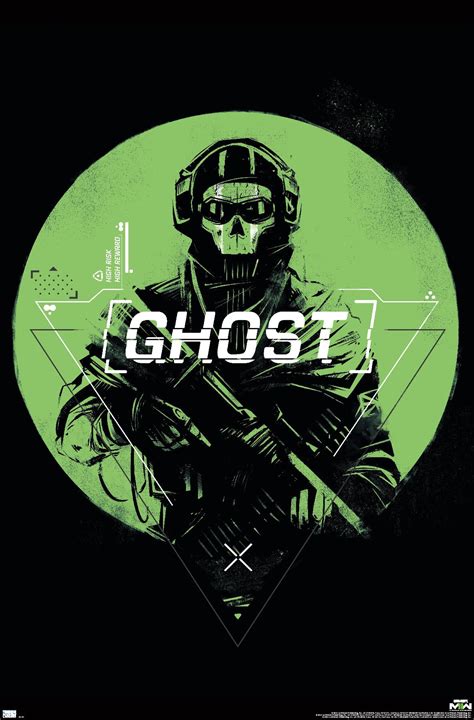 Call Of Duty Modern Warfare 2 Ghost Emblem Wall Poster 22375 X 34