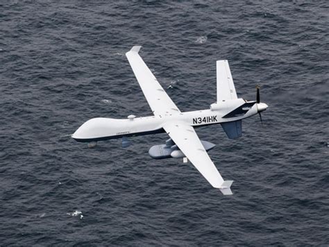 Unmanned Aerial Vehicle Sea Guardian Operates With Naval Assets