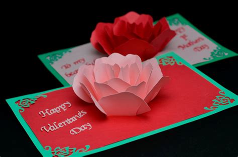 Valentines Day Card Rose Pop Up Card Revisited Creative Pop Up Cards