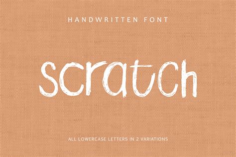 Scratch Handwritten Font Script Fonts Creative Market