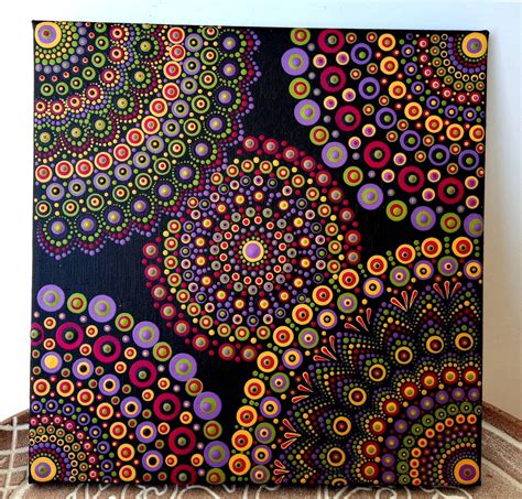 Endless Universe Mandala Dot Painting Acrylic Art Painting Etsy Uk