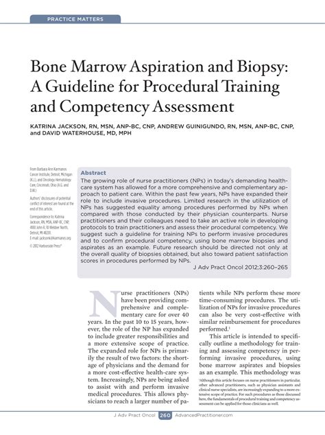 PDF Bone Marrow Aspiration And Biopsy A Guideline For Procedural