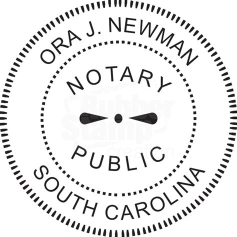Notary Stamp For South Carolina State Round