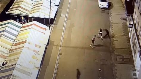 cctv footage shows two knifemen ambushing one news page video