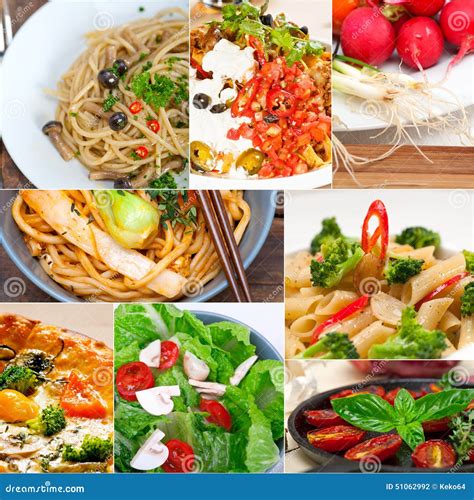 Healthy Vegetarian Vegan Food Collage Stock Photo Image Of