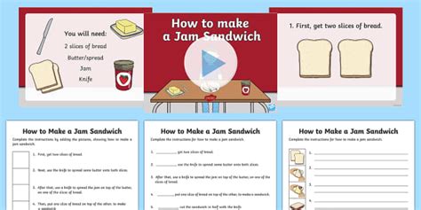 How To Make A Jam Sandwich Resource Pack Twinkl