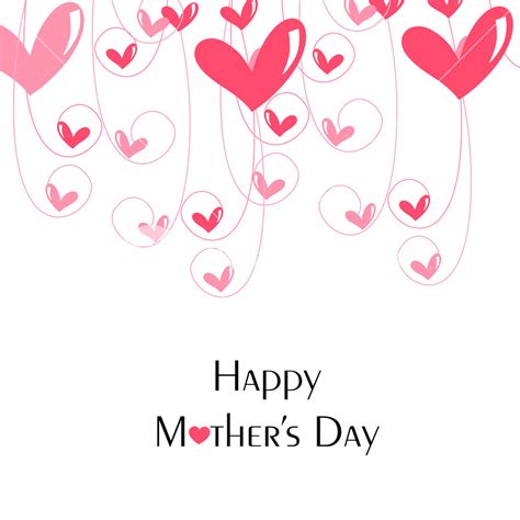 Happy Mothers Day Hanging Hearts Card