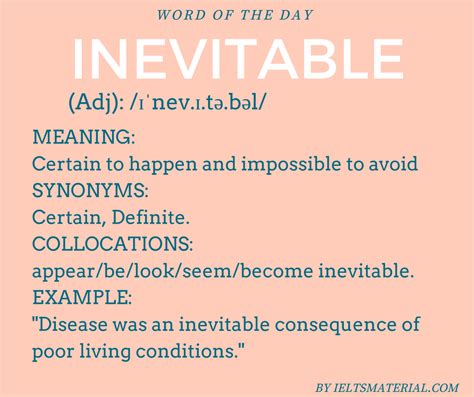 Inevitable Word Of The Day For Ielts Speaking And Writing