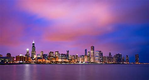 Chicago Sunset Skyline Stock Photos Pictures And Royalty Free Images