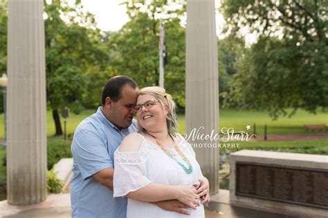 A Maternity Session In Congress Park Saratoga Springs New York