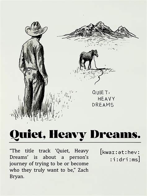 Zach Bryan Quiet Heavy Dreams Canvas Print For Sale By Clothingmi