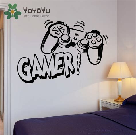 Wall Decal Video Games BoysGamer Gaming Joysticks Home Decor Mural Art