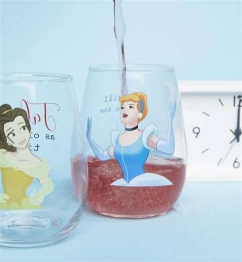 disney princess wine glasses are here so you can drink like royalty mommyish