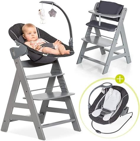 Hauck Alpha Plus Newborn Set Deluxe Wooden High Chair For Babies
