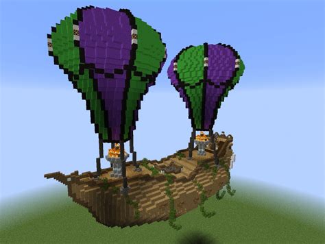 Fantasy Hot Air Balloon Ship Minecraft Map