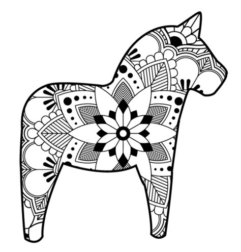 Search Results Dala Horse Coloring Page - BestTemplatess