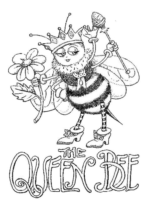 The Queen Bee Coloring Pageso Cute Bee Coloring Pages Cute