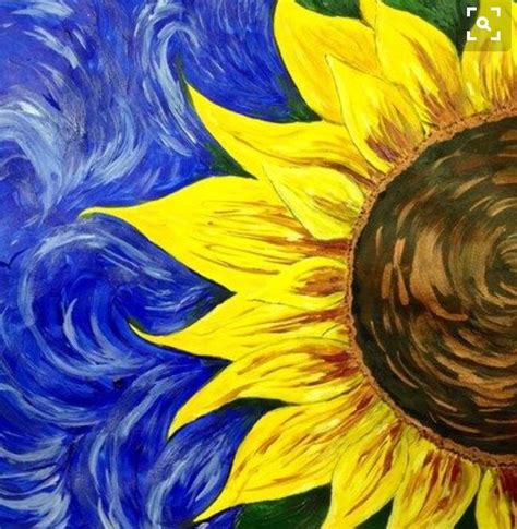 Sunflower Canvas Paintings Easy Sunflower