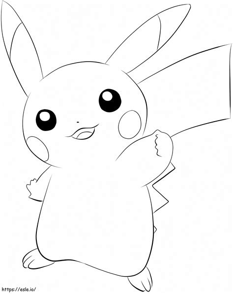 Easy Pikachu Coloring Page