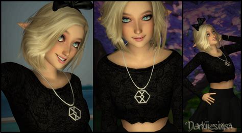Exo Necklace ~ Darkiie Sims 4
