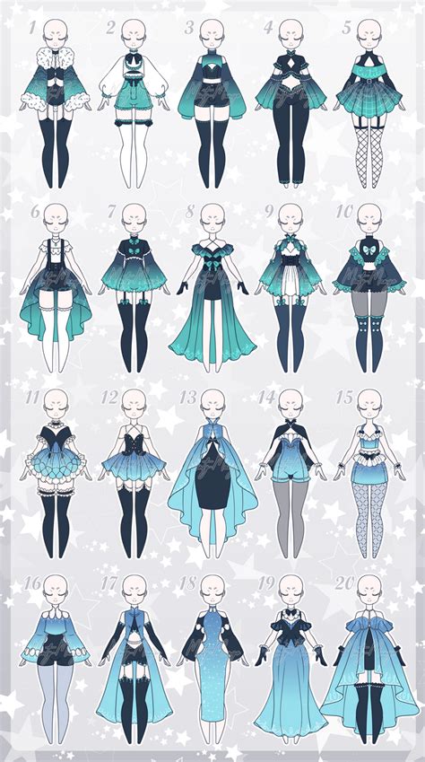 Outfit Adoptable Batch 142 Closed By Minty Mango On Deviantart