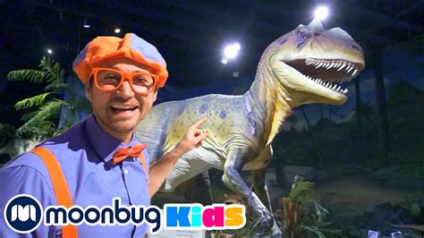 Blippi Learns About Dinosaur Fossils Blippi Dinosaurs For Kids