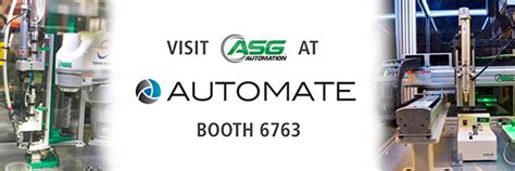 News Asg Automation To Exhibit At Automate 2019 In Chicago Il