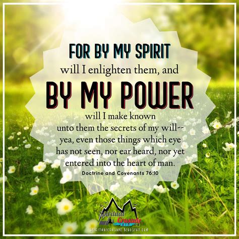 Lds Talks Spiritual Fortification Holy Spirit Quotes Lds Quotes