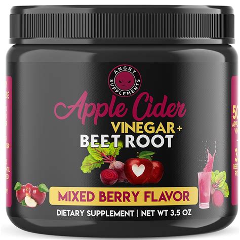 Buy Angry Supplements Apple Cider Vinegar Beet Root Drink Mix Detox Nitric Oxide Energy