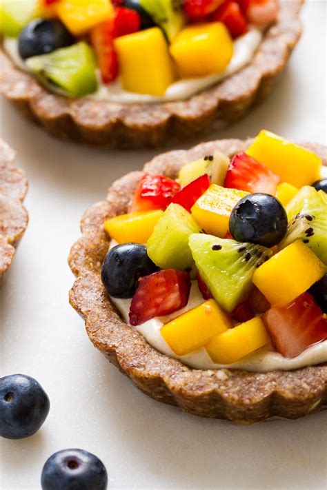 Raw Vegan Fruit Tarts A Delicious No Bake Fruit Tart Recipe Featuring An Almond Crust Creamy