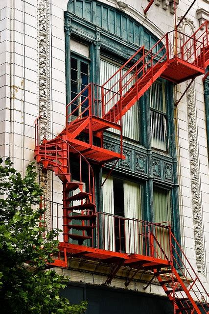 Spiral Fire Escape Stairs Architecture Fire Escape Building Facade